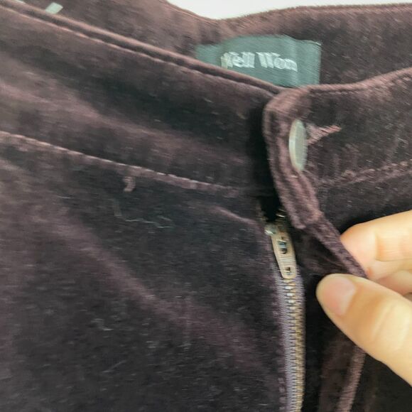 Well Worn Ladies' Pant High-Rise Luxe Velvet Tapered Pant size 8 / 29 - Picture 11 of 11